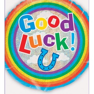 Good Luck Horseshoe Prismatic Balloon